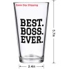 Unbranded Best Boss Ever Beer Pint Glass, Boss Beer Glass