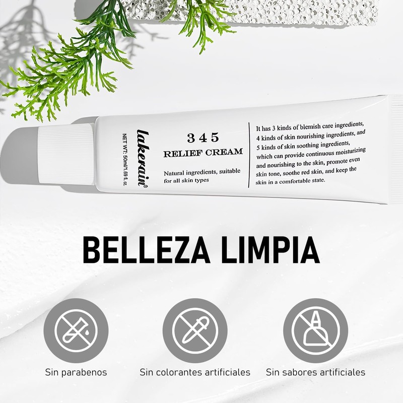 2PC 345 relief cream, Hidratante Calmante para El Rostro, Skincare