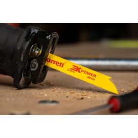 Starrett Metal Cutting Reciprocating Saw Blade - 5 Pieces B618-5 150 mm/6" Inch 18 TPI Unified Shank Straight Cut Bi-Metal - Compatible with Bosch Dewalt Makita & Many Others, Yellow