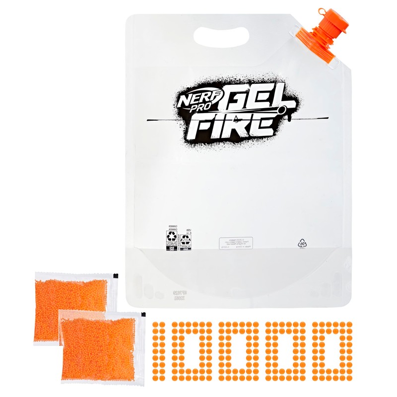 Nerf Pro Gelfire Reusable Ammo Pouch & 10,000 Dehydrated Gelfire