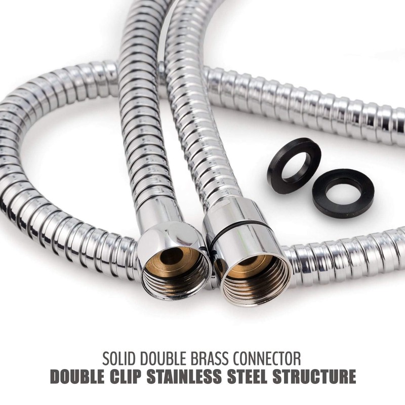 Shower Hose 2m, Long Shower Hose, Universal Replacement Stainless Steel