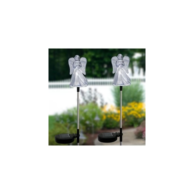 Unido Box Angel with Frosted Skirt Solar Garden Stake Light