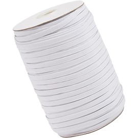 3mm White Polyester Stretch Band Elastic Clothing Band for Sewing Crafting Costume Making (White)