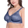 Deyllo Women’s Full Figure Comfort Wire Free Minimizer Support Bra