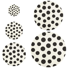 5 Pcs Reusable Bowl Covers Elastic Cloth Fabric Bowl Dish Cover 5 Sizes Food Storage Cover,for Kitchen Fruits Dough Leftovers Bread Proofing Black White Dots