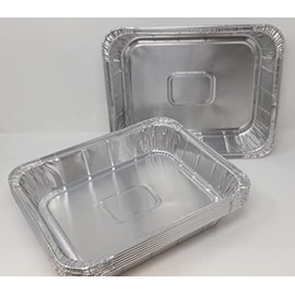 4 x Aluminium Foil Deep Rectangular Roasting Oven Baking Dish Tray 32x26x7cm