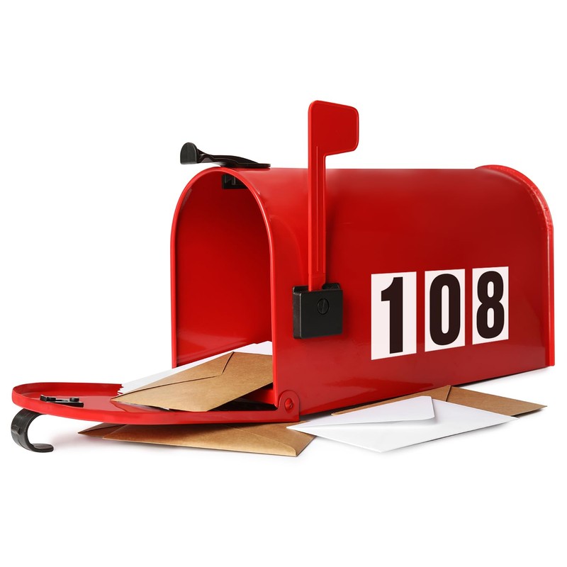 2 Inch Self Adhesive Numbers for Mailbox, Reflective Mailbox Number