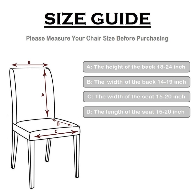 WedDecor Dining Chair Cover, Spandex Stretch Chair Seat Cover, Removable
