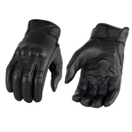 Milwaukee Leather Men's Leather Motorcycle Riding Hand Gloves - Large