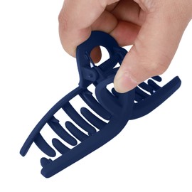 Medium Hair Claw Clips, Acetate Sheet Non Slip Hair Clamps Strong Claws Alloy for Cooking for Girls for Face Washing for Makeup for Women(navy blue)
