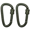 Max Fuchs Carabiner D 6MMx6 CM Screw Lock Two Pack