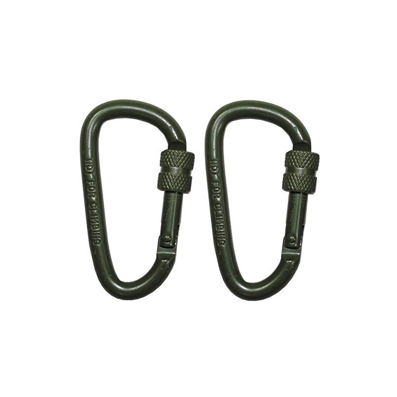 Max Fuchs Carabiner D 6MMx6 CM Screw Lock Two Pack