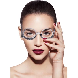 OREUDO 2 in 1 Makeup Glasses Visually Impaired Glasses Rotatable Eyewear Makeup Glasses (Grey, 3.0, x)
