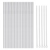 OKGD 25 Piece Set Stainless Steel Straws Ultra Long 10.5