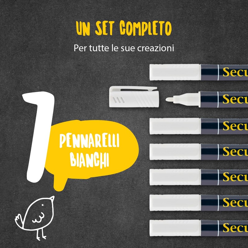 Securit Chalk Marker Original Small Set of 7 8718226492753