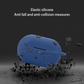 QWYJ Funda para SoundPEATS PearlClip Pro/CC Pro Case Carcasa Protectora de Silicona, para SoundPEATS PearlClip Pro/CC Pro Funda con Mosquetón Llavero Anti-perdida (Negro)
