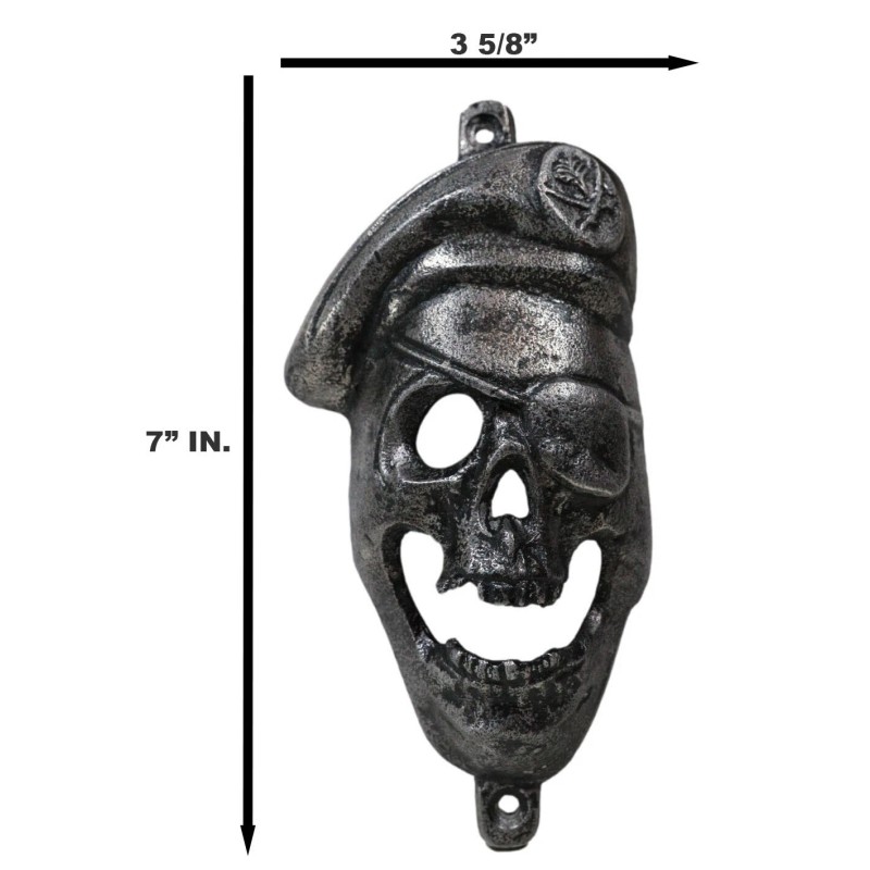 Silver Bone Chilling Pirate Buccaneer Skull Skeleton Wall Beer Bottle