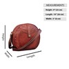 Madosh, Semi-Circle Shape Crossbody Purse Soft Leather Round Crossover Bag