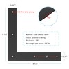 6 Pack 9-1/2" Black Flat L Bracket Corner Brace, Mending