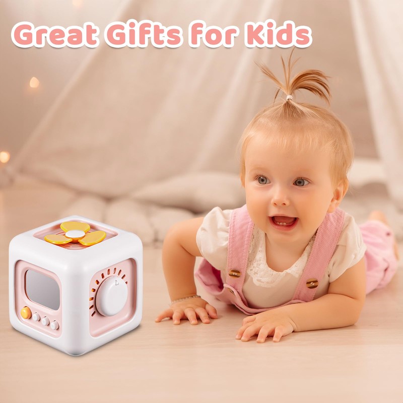 SOCBTNSO Busy Cube Toys for 1 Year Old Girl Gifts,