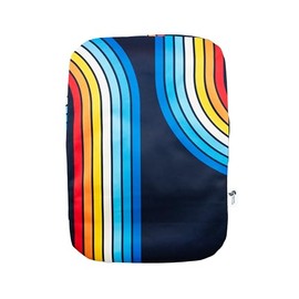 Spoonie Threads 70s Elastic Ostomy Bag Cover | Fashionable & Adjustable Colostomy Stoma Ileostomy Pouches | 70's Striped, 5x8 (Small Opening)