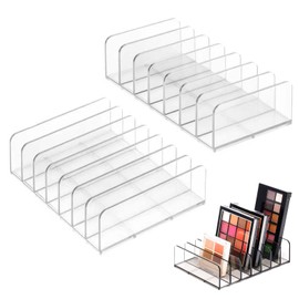 PAVIKE Divider Stand, Acrylic Divider Stand, 2 Pieces, Eye Shadow Case, Storage, Divider, Cosmetics Storage, Acrylic, Divider, Cosmetic Stand, Partition Panel, Acrylic Storage (Large+Small)