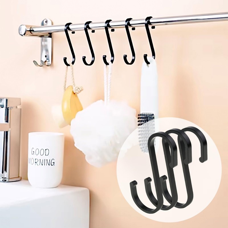 LWMLWM S Hooks [Pack of 10], Aluminium S-Hooks, Diameter Up