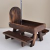 Lovgrin Squirrel Feeder, Wooden Squirrel Feeder Table with Umbrella, Squirrel