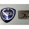 Pair of Side Stickers Compatible Lancia Delta Last Series (Blue/Chrome)