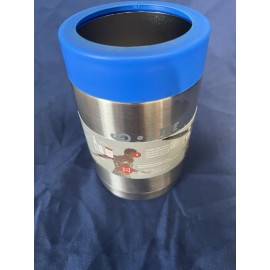 Coors Light Silver Bullet Stainless Steel Keg Style Koozie with Blue Top. New.