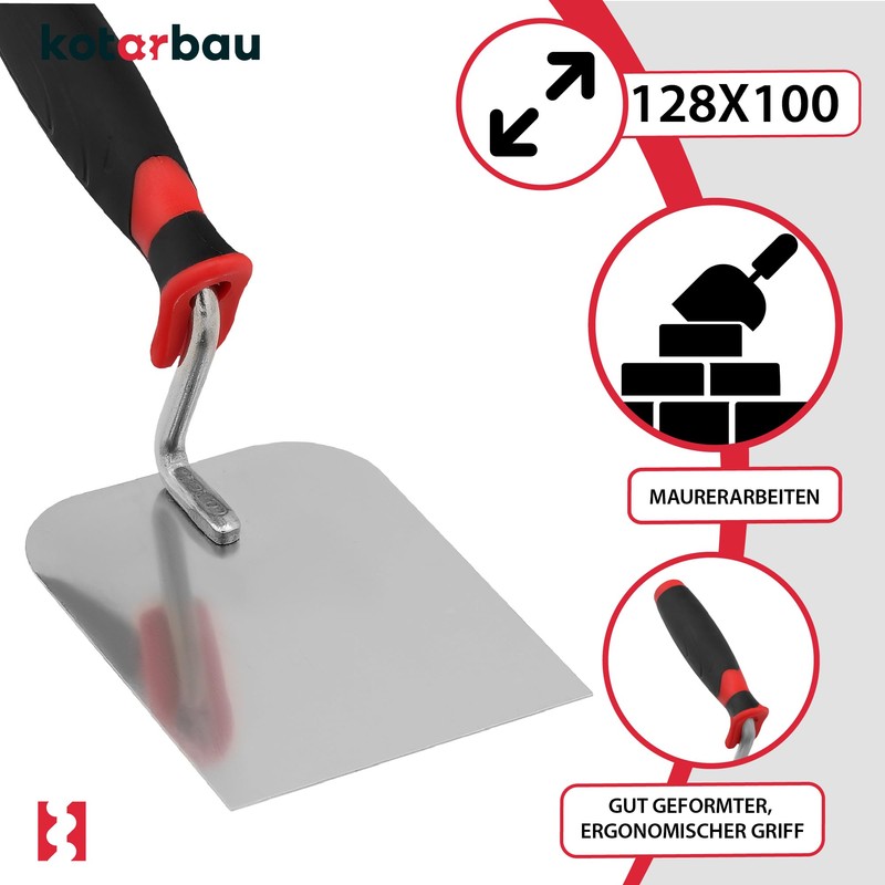 KOTARBAU® Stainless Steel Masonry Trowel 100 x 128 mm Plastering