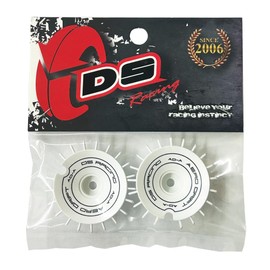 DS Racing AERO DRIFT Sloped White/Black Font Aero Drift Ramp White 2 Pack AERO DISK AERODISK 1/10 Scale Drift RC Wheel Cover