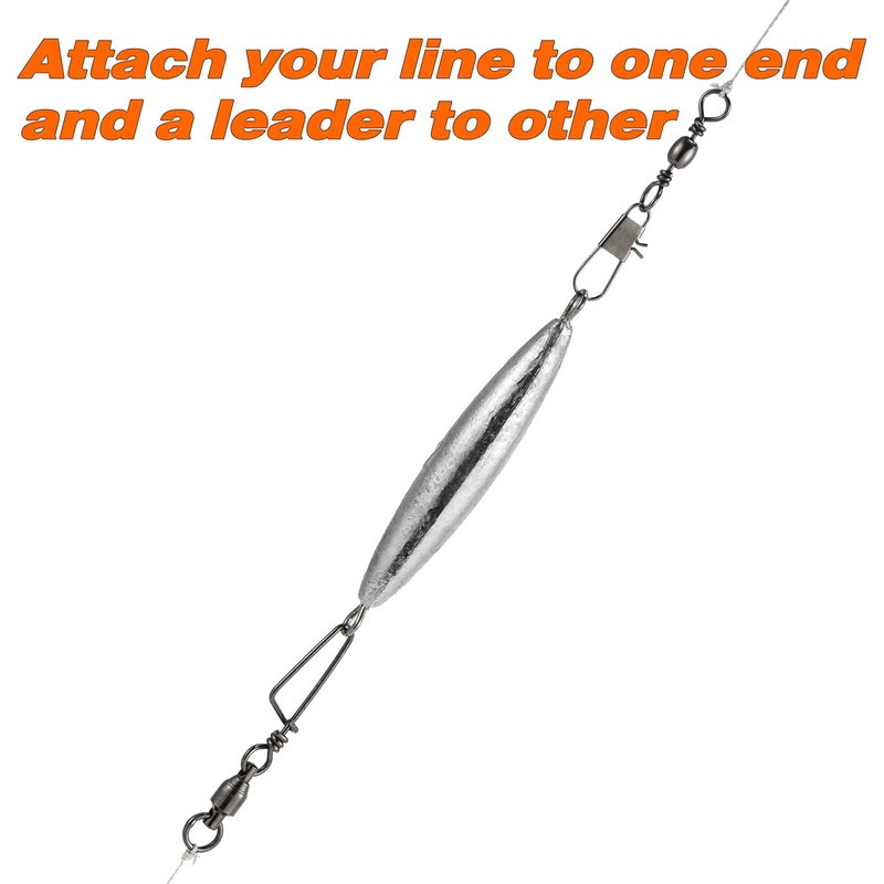 Dr.Fish 5 Pack Trolling Sinker Fishing Sinker Torpedo Lead Double