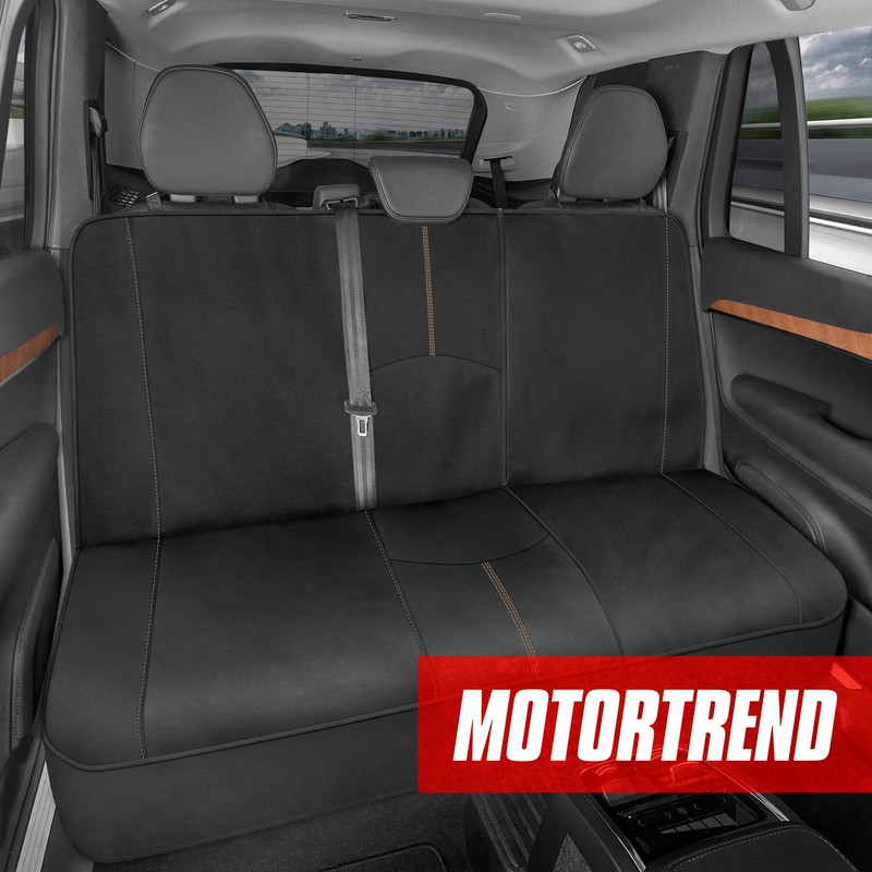 Motor Trend SpillGuard Waterproof Rear Bench Car Seat Cover, Beige