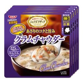 Chef's Reserve Shimizu Foods SSK Sales Delicious Feast Soup with CR Range Clam Chowder, 5.3 oz (150 g) x 5 Packs
