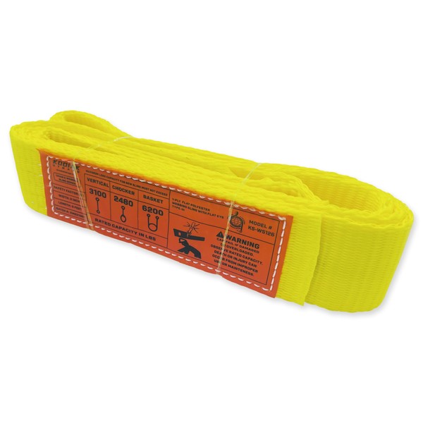 1-Ply Webbing Sling 2”x 6ft Lifting Straps 1Pack Heavy Duty