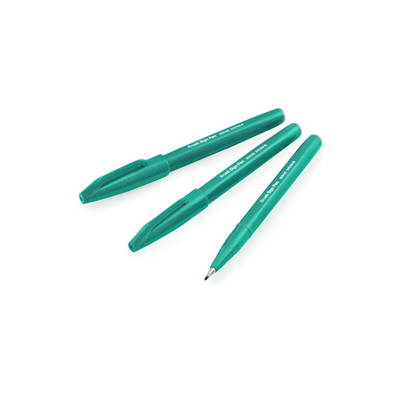 Pentel Brush Sign Pen SES15C - Brush Nib - Fibre