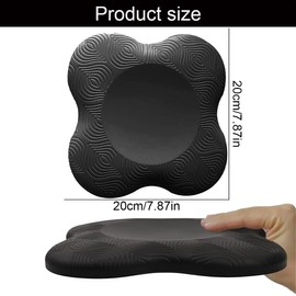 QIBZI Yoga Mats, Yoga Knee Pads, 2 Pieces Non-Slip and Wear-resistant Knee Pads, Protect Knees, Hands, Wrists and Elbows (Black)