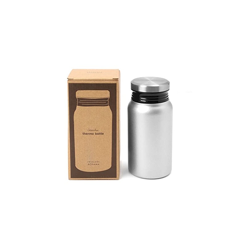 Maehata PREMIERE AOYAMA luxe Thermo-Bottle, Silver, 13.5 fl oz (400