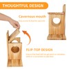 Wood Squirrel Feeder, Squirrel Feeders for Outside Winter, Wooden Chipmunk
