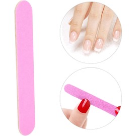 Limas de uñas desechables, 100 archivos de uñas desechables Limas para Uñas de Doble Cara Set Gel Acrílico Limas Limas uñas con Lavable Para una manicura y pedicura y agradable(Rosado)