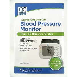 Quality Choice Automatic Wrist Blood Pressure Monitor BP Cuff Gauge Machine Tester with Memory