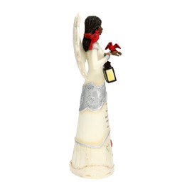 Pavilion - Light Remains - 9" Ebony African American Angel Figurine in Memory Loss Bereavement Funeral Condolence Grief Cardinal Present