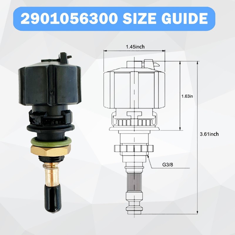 2 Pcs 2901056300 Automatic Drain Valve Kit for Air Compressor