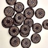 Lurrose 50pcs Wood Buttons Retro Wooden Button Engraving Buttons Engraving