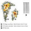 BASIMAN Arch Flowers with Drapes Kit (Pack of 3) for