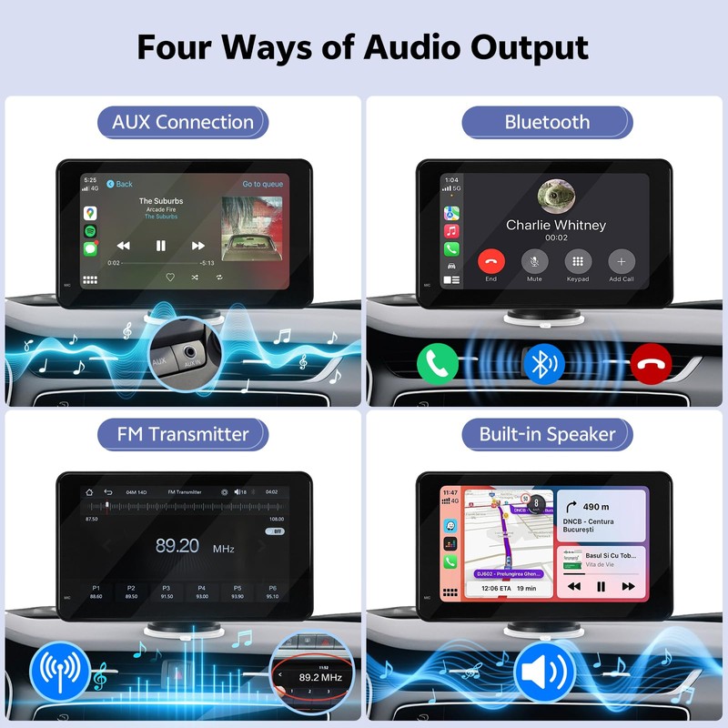 Android Car, Carplay Display 7 Inch Navigation Devices for Car