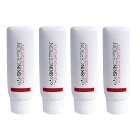 Skinception Microderm Facial Exfoliator (4 fl oz) 4 Pack to Encourage Healthy Exfoliation
