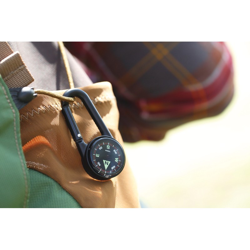 Coghlan's Carabiner Compass with Liquid-Filled Design, Luminous Directional Markers, Built-in