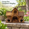 Wooden Bird House for Garden & Backyard – Multi-Room Outdoor